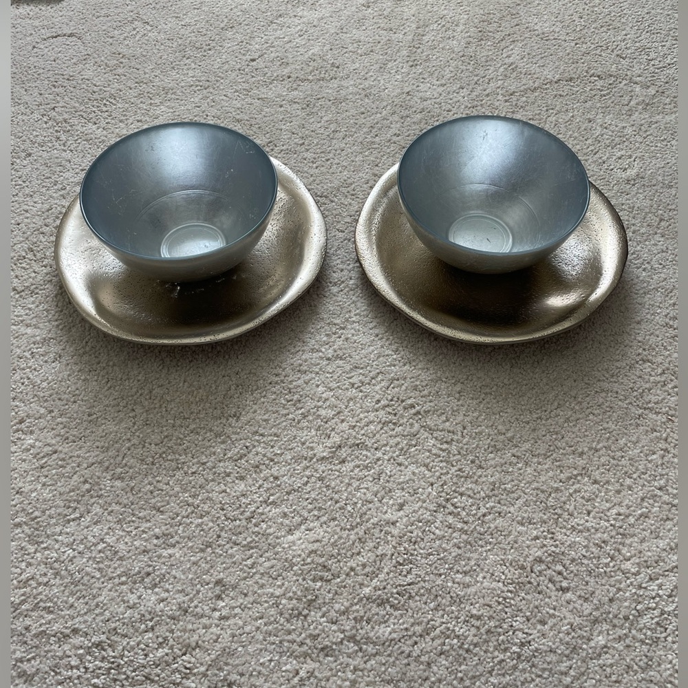 Anthropologie bowl and plate set